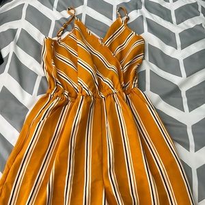 Yellow Striped Romper